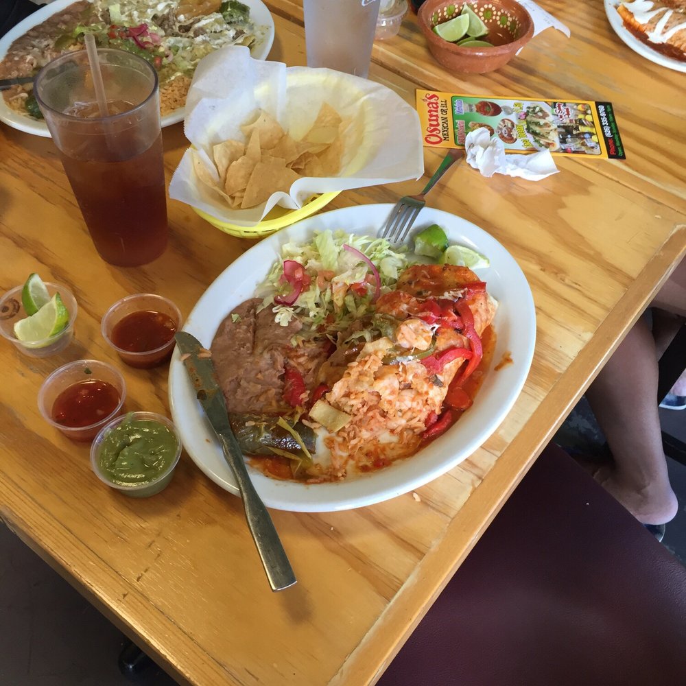Osuna's Mexican Grill - The Shrimp(wet) burrito. Delicious!! - Tacos Near Me - Glendora, California Osuna's Mexican Grill - The Shrimp(wet) burrito. Delicious!! - Tacos Near Me - Glendora, California