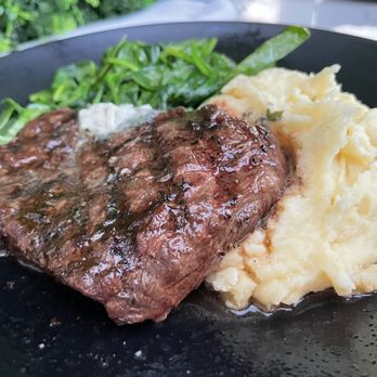 Julep Cast Iron Kitchen + Drink - Cast iron steak- beef was a bit chewy - New American Near Me - Brea, California Julep Cast Iron Kitchen + Drink - Cast iron steak- beef was a bit chewy - New American Near Me - Brea, California
