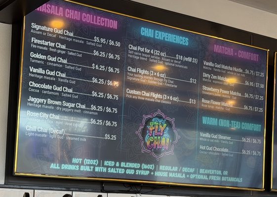 Menu photo 6 Fly Chai Beaverton, OR