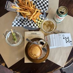 The seasoned Cajun fries are everything!! we also had the cornbread, which was delicious
