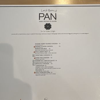 Pan Asian Kitchen & Noodle - Lunch menu - Chinese Near Me - Dallas, Texas Pan Asian Kitchen & Noodle - Lunch menu - Chinese Near Me - Dallas, Texas
