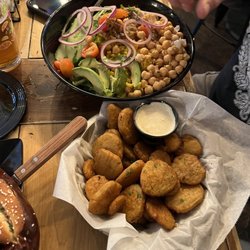 Pickle Fries and a bowl (forgot the name, but yummy!)