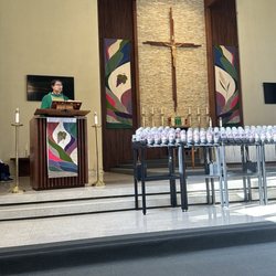 Fr. Eras Soriano giving a homily during mass on 11/5/2023