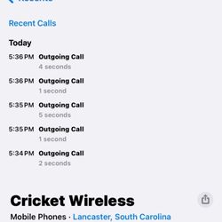 Picture of how many times I called. She answered and gave me the wrong information then would not answer anymore.