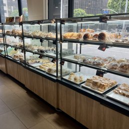 a display of baked goods a display of baked goods