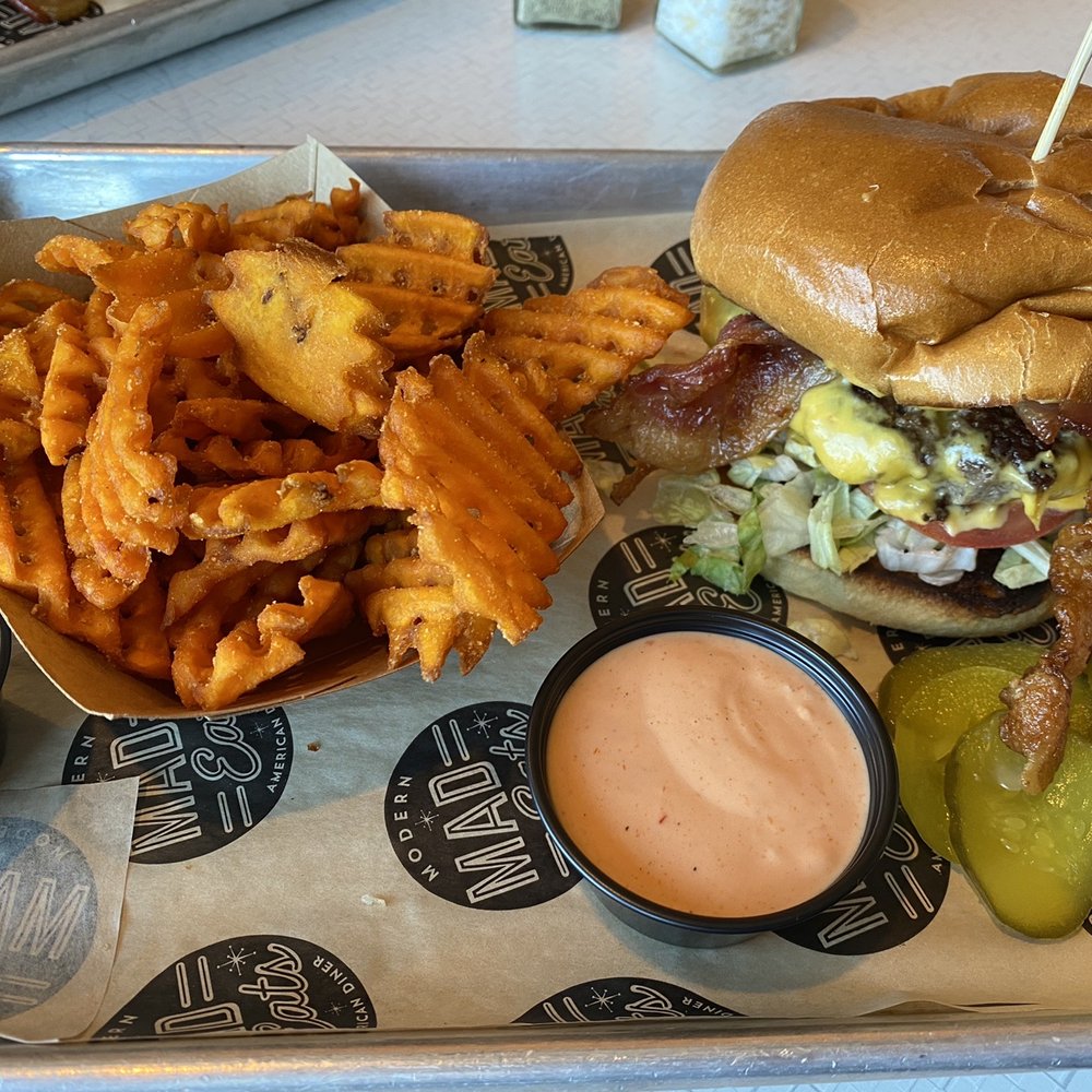 Mad Eats - Mad Burger & Sweet Fries Added Bacon - Desserts Near Me - Owasso, Oklahoma Mad Eats - Mad Burger & Sweet Fries Added Bacon - Desserts Near Me - Owasso, Oklahoma