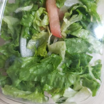 Kebab House - Side salad with 3 slices of tomatoes and chopped romaine. - Mediterranean Near Me - Bensenville, Illinois