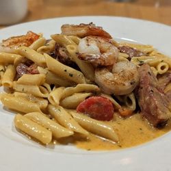 Fenwick's - Andouie sausage and shrimp pasta
