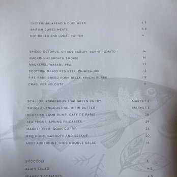 Haar Restaurant - A la carte menu July 2019 - Scottish Near Me - St. Andrews, FIF