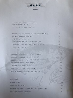 Menu photo 2 Haar Restaurant St. Andrews, FIF