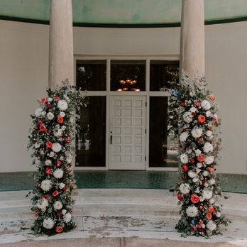 A Love's in Bloom - Floating floral arch at the ceremony by A Love's in Bloom - Florists Near Me A Love's in Bloom - Floating floral arch at the ceremony by A Love's in Bloom - Florists Near Me