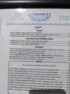 Menu photo 5 L'Amico New York, NY