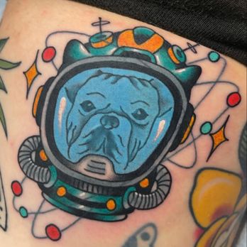Torch Tattoo - Space Pup Tattoo made by Matt Cannon - Tattoo Near Me - Anaheim, California Torch Tattoo - Space Pup Tattoo made by Matt Cannon - Tattoo Near Me - Anaheim, California