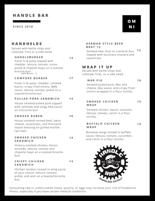 Menu photo 4 Handlebar Salt Lake City, UT
