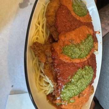 Sofia on Lafayette - Triple threat chicken parm on spaghetti - Italian Near Me - Hampton, New Hampshire Sofia on Lafayette - Triple threat chicken parm on spaghetti - Italian Near Me - Hampton, New Hampshire