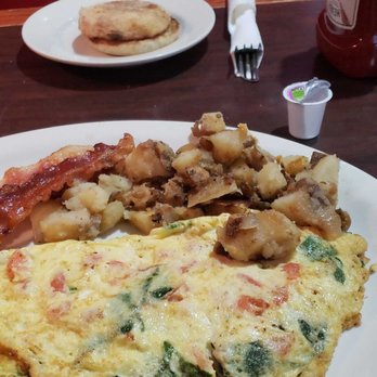Royal Restaurant - Greek omelet home fries and side of bacon. Good coffee as well - Breakfast & Brunch Near Me - Alexandria, Virginia