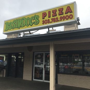 Basil Doc's Pizza - Hard to find store at night because sign is not the type that lights up. Signs on both side are lite so this one is dark at night. - Pizza Near Me - Denver, Colorado