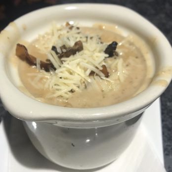 Black Rock Bar & Grill - Cream of Mushroom soup topped with flash fried Portabella mushrooms - Steakhouses Near Me - Toledo, Ohio Black Rock Bar & Grill - Cream of Mushroom soup topped with flash fried Portabella mushrooms - Steakhouses Near Me - Toledo, Ohio