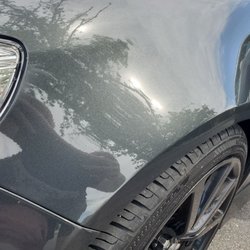 Sunset Window Tinting and Paint Protection - A truck turned in front of me and scraped this spot and the clearbra prevented any damage. Amazing.