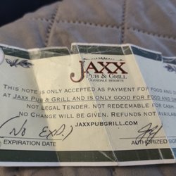 Jaxx Pub & Grill - Gift certificate