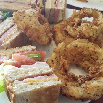 Route 66 Cafe At The Market - Club sandwich and onion rings. - Breakfast & Brunch Near Me - Clinton, Oklahoma Route 66 Cafe At The Market - Club sandwich and onion rings. - Breakfast & Brunch Near Me - Clinton, Oklahoma