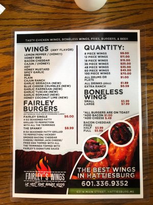 Menu photo 8 Fairley's Wings Hattiesburg, MS Menu photo 8 Fairley's Wings Hattiesburg, MS