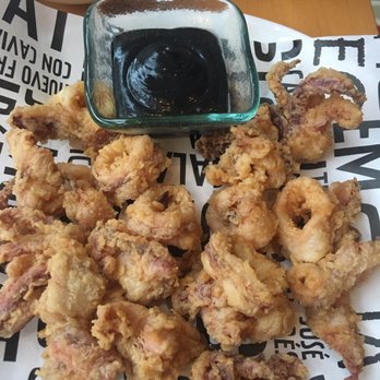 Jaleo - Calamares a la romana - fried fresh squid with squid ink aioli - Spanish Near Me - Washington, DC, District of Columbia