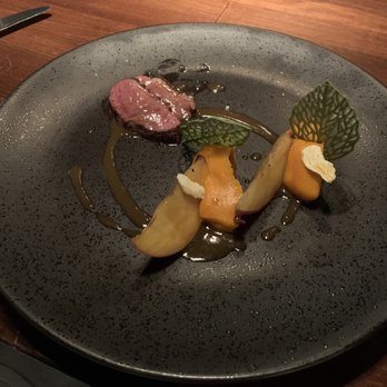 Partage - Meat entree, one of two entrees in 7 course tasting menu. - French Near Me - Las Vegas, Nevada Partage - Meat entree, one of two entrees in 7 course tasting menu. - French Near Me - Las Vegas, Nevada