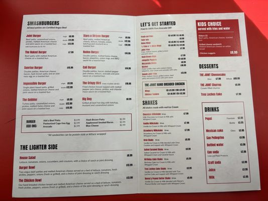 Menu photo 1 The Burger Joint & Brew San Diego, CA Menu photo 1 The Burger Joint & Brew San Diego, CA