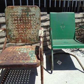 Foothill Antiques - Rustic patio chairs. Left ($95) and right ($85). - Antiques Near Me - Tujunga, California