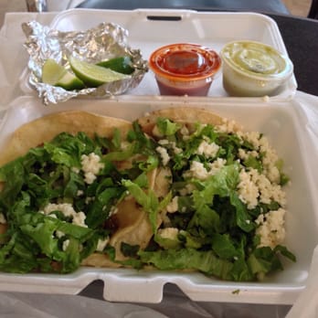 Los Tacos - They're not greedy with their meat I'll tell you that lol it's all hidden under the yummy lettuce - Mexican Near Me - Philadelphia, Pennsylvania Los Tacos - They're not greedy with their meat I'll tell you that lol it's all hidden under the yummy lettuce - Mexican Near Me - Philadelphia, Pennsylvania