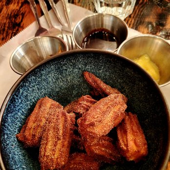 Black Sheep - Churros with Lemon, Chocolate & Salted Caramel sauces. - Bars Near Me - Bellingham, Washington Black Sheep - Churros with Lemon, Chocolate & Salted Caramel sauces. - Bars Near Me - Bellingham, Washington
