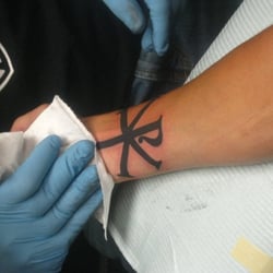 The actual tattoo I received. You can judge the quality for yourself!