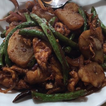 Thai Foon - Mogonlian chicken with no scallion , crispy noodle , but with potato and string bean . This just so perfect match , make your own too! - Asian Fusion Near Me - Pittsburgh, Pennsylvania Thai Foon - Mogonlian chicken with no scallion , crispy noodle , but with potato and string bean . This just so perfect match , make your own too! - Asian Fusion Near Me - Pittsburgh, Pennsylvania