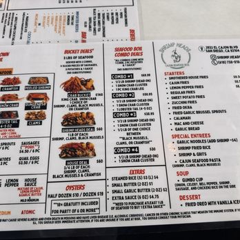 Shrimp Heads - da menu - Cajun/Creole Near Me - San Diego, California Shrimp Heads - da menu - Cajun/Creole Near Me - San Diego, California