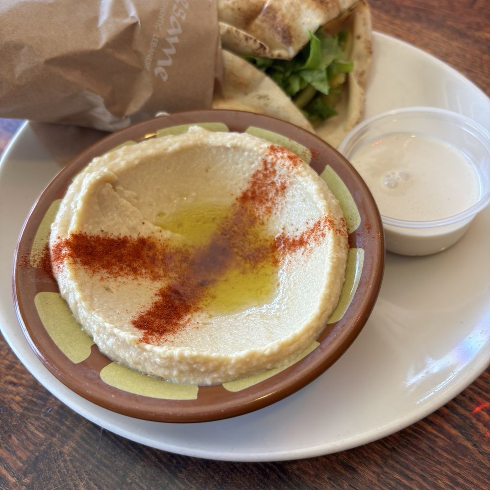 Open Sesame - Pita lunch special - Hummus & Falafel Pita - Mediterranean Near Me - Long Beach, California Open Sesame - Pita lunch special - Hummus & Falafel Pita - Mediterranean Near Me - Long Beach, California