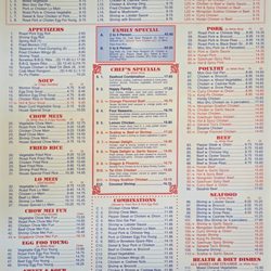 Dragon Wok Chinese Restaurant - Menu, October '25