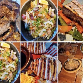 Avenida Restaurant - Crispy Pata (Pork Knuckle), Pancit, Salmon Salpicao, Squid,Liempo,Crab Rice and Pork Sisig. - Filipino Near Me - San Mateo, California