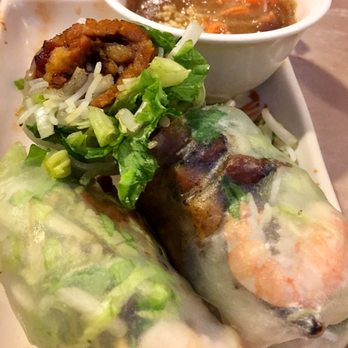 Pho Island - Pork and Shrimp Spring Rolls closeup - Vietnamese Near Me - Chino, California Pho Island - Pork and Shrimp Spring Rolls closeup - Vietnamese Near Me - Chino, California