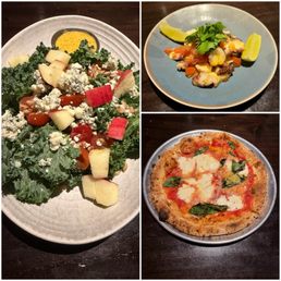 Octopus Ceviche, Kale Salad & Margherita Pizza. Octopus Ceviche, Kale Salad & Margherita Pizza.