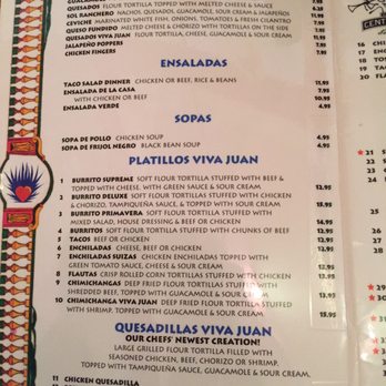 Viva Juan - Page 1 (as of 7/02) - Mexican Near Me - Selden, New York