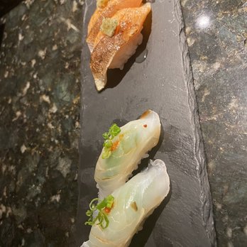 Seabutter - Laguna Beach - Halibut and seared salmon sushi - Japanese Near Me - Laguna Beach, California Seabutter - Laguna Beach - Halibut and seared salmon sushi - Japanese Near Me - Laguna Beach, California