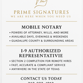 Primary Signature - Do you need a potential employee to get there I-9 completed? Let Primary Signature help. - Notaries Near Me Primary Signature - Do you need a potential employee to get there I-9 completed? Let Primary Signature help. - Notaries Near Me