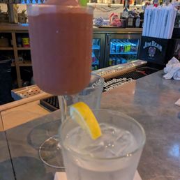 Bourbon cherry cola slushie