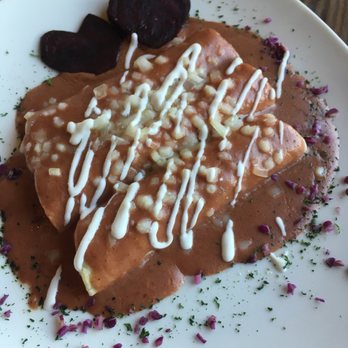 Casa Corazon Restaurant - Chicken enchiladas w/ mole sauce, w/ heart shaped beets.... a winner! - Mexican Near Me - Phoenix, Arizona
