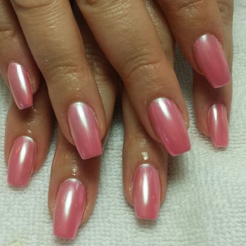 John's Creation - OPI Flip Flops & Crop Tops with chrome powder by Wendy. - Nail Salons Near Me - San Carlos, California