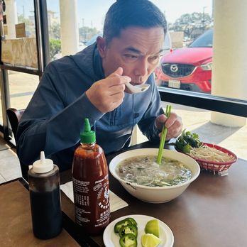 Pho One - Large bowl of pho tai (beef pho) - Vietnamese Near Me - Houston, Texas