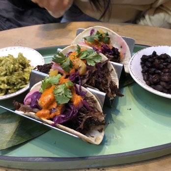 La Plazuela - Bison short rib tacos - New American Near Me - Santa Fe, New Mexico