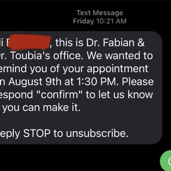 Albert Toubia DDS - Nowhere in this text does it state a same day cancellation fee!! - Cosmetic Dentists Near Me - Beverly Hills, California