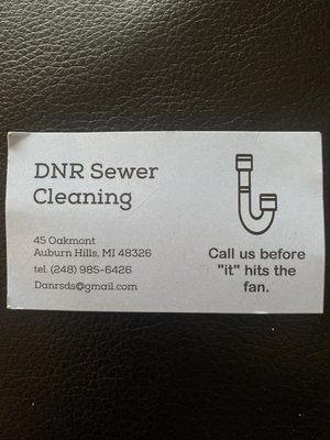DNR sewer cleaning